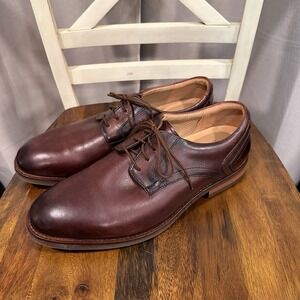 Clarks Mens Dress Shoes 12W Brown Oxfords Un Hugh Lace Ups Plain Toe 26168323